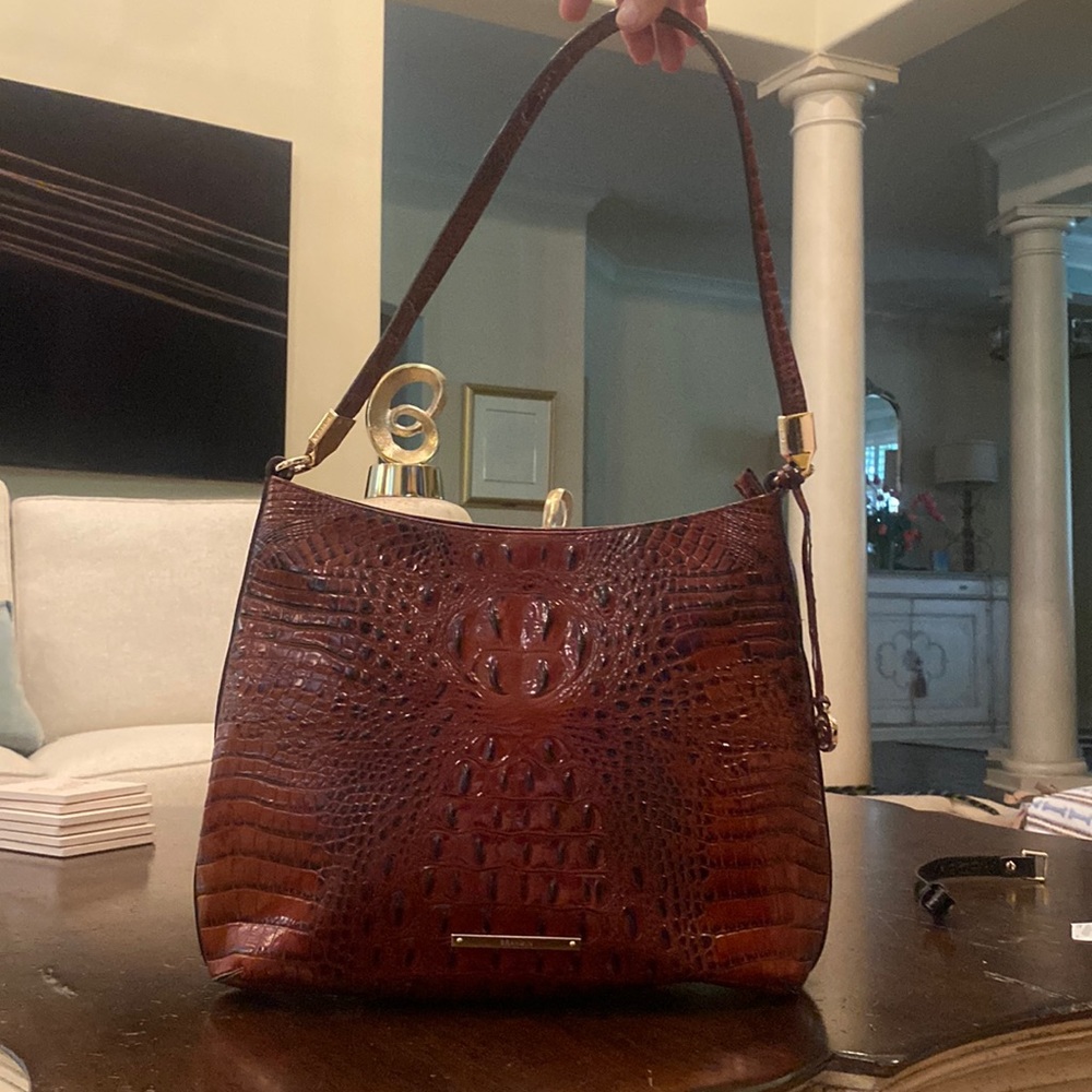 Dark brown Brahmin purse